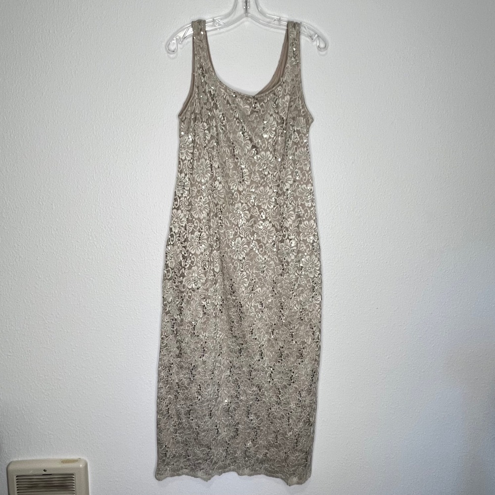 R‎ & M Collection Dress & Jacket Set Sequin Lace Formal Occasion Size 18